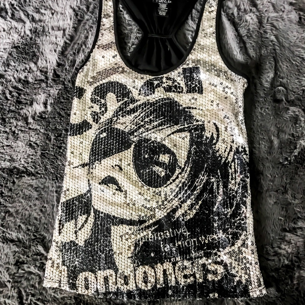 Cool Londoners Sequin Racerback Tank